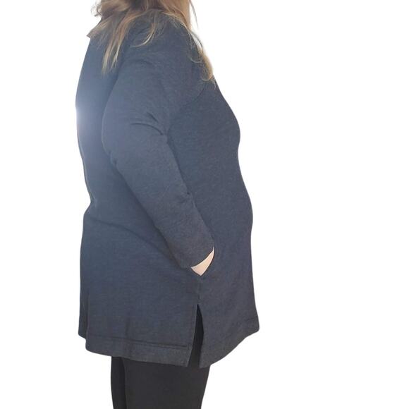 NEW Duluth Trading Woman's  XL Black Ooh-La-Loop French Terry Pullover Tunic - Picture 2 of 6